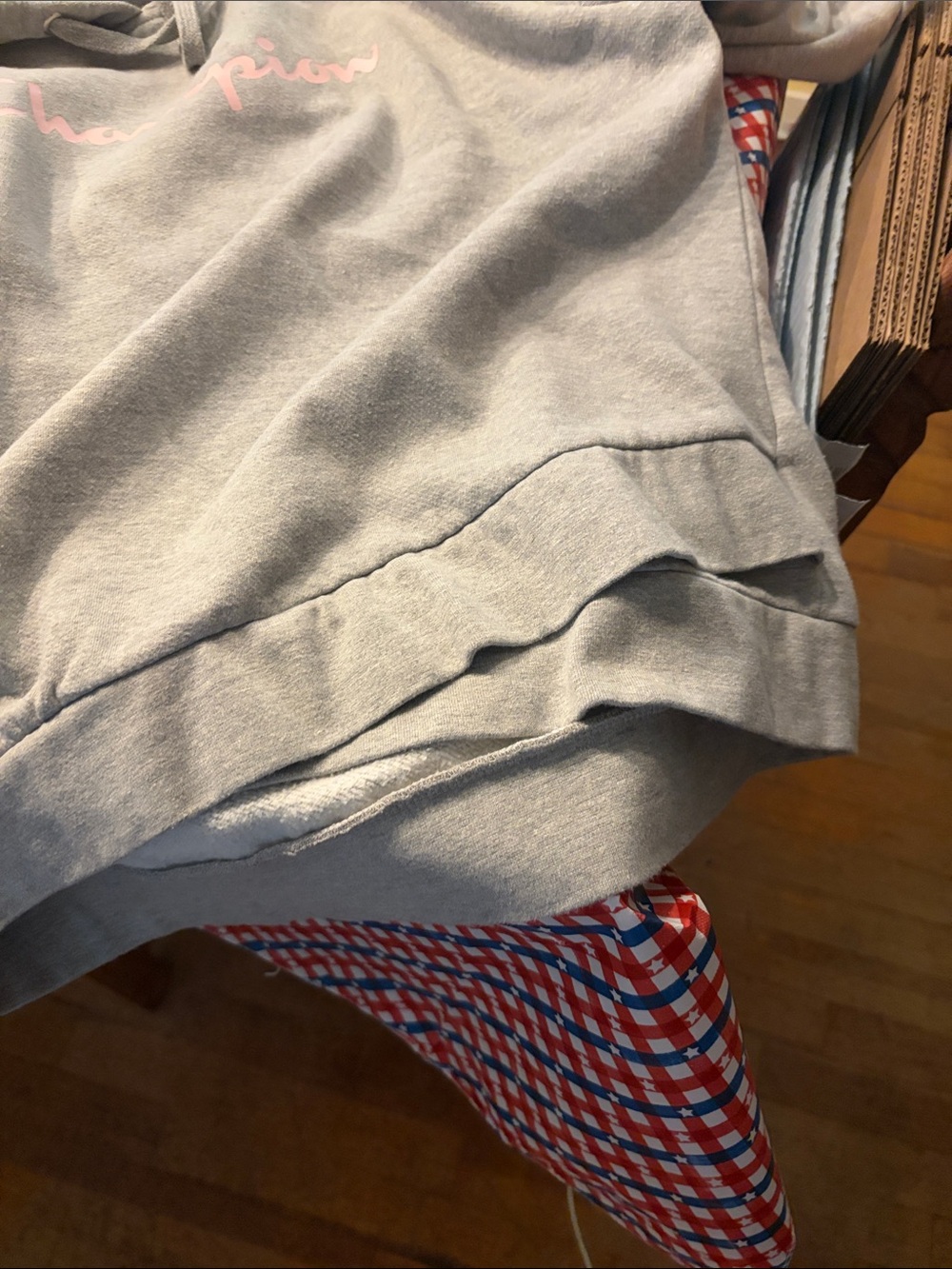 Women’s Light Grey Champion Hoodie size Xl - Picture 6 of 8